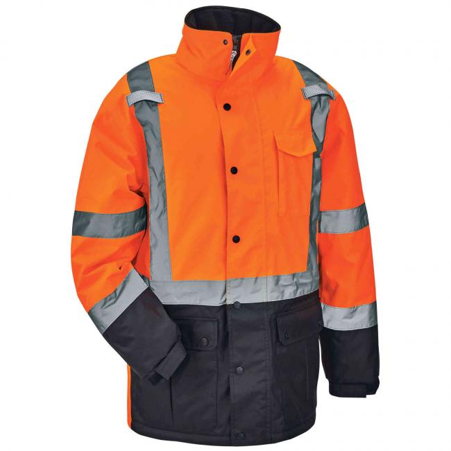 Hi-Vis Winter Jacket Quilted Parka - Type R, Class 3