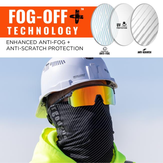 Skullerz AEGIR Anti-Scratch & Anti-Fog Safety Glasses, Mirrored