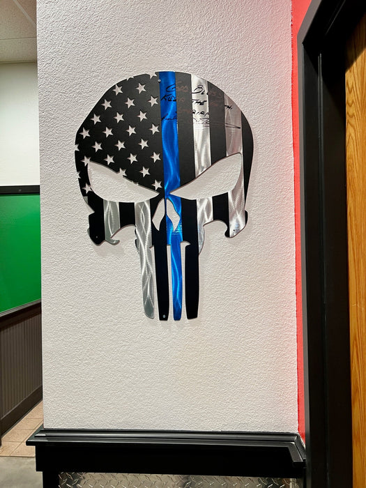 Firefighter Punisher Skull American Flag